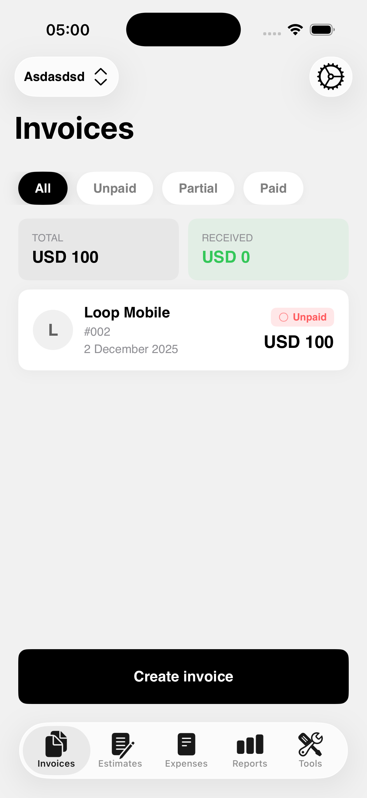 InvoiceGo App Screenshot